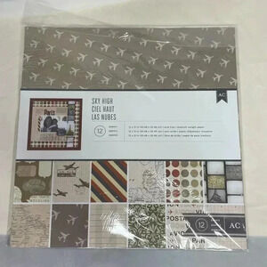 Sky High Scrapbook Paper NEW never opened Travel Transportation 12x12 12/pack